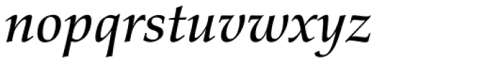 Palatino nova Pro Medium Italic Font LOWERCASE