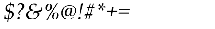 Palladio Pro Regular Italic Font OTHER CHARS