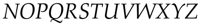 Palladio Pro Regular Italic Font UPPERCASE