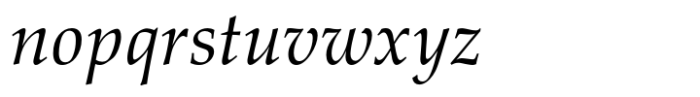 Palladio Pro Regular Italic Font LOWERCASE