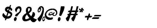 Palm De Chunky Font OTHER CHARS