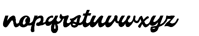 Palm De Chunky Font LOWERCASE