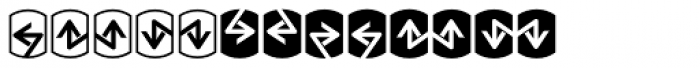 Palm Icons Arrows Font LOWERCASE