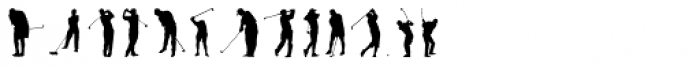 Palm Icons Golfers Font LOWERCASE