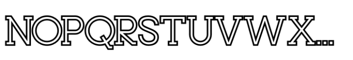 Palmera Outline Outline Font UPPERCASE