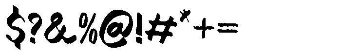 Palmila Paint Font OTHER CHARS
