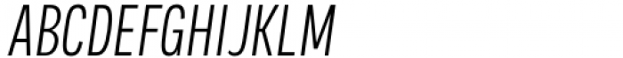 Palo Compressed Light Italic Font UPPERCASE