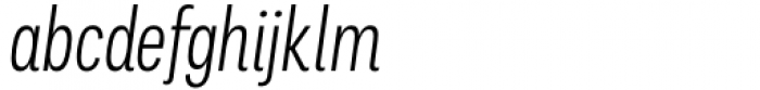 Palo Compressed Light Italic Font LOWERCASE