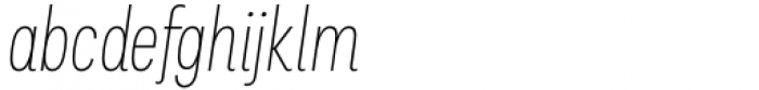 Palo Compressed Thin Italic Font LOWERCASE