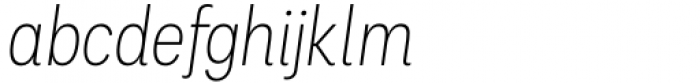 Palo Condensed Extralight Italic Font LOWERCASE