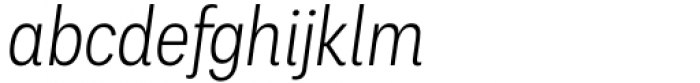 Palo Condensed Light Italic Font LOWERCASE