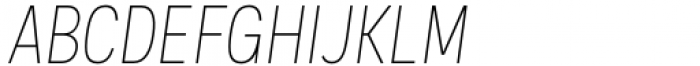 Palo Condensed Thin Italic Font UPPERCASE