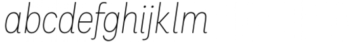 Palo Condensed Thin Italic Font LOWERCASE