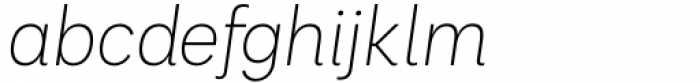 Palo Extralight Italic Font LOWERCASE