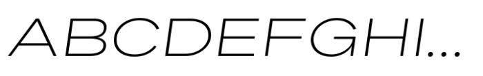 Palo Nuevo Pro Expanded ExtraLight Italic Font UPPERCASE