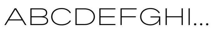 Palo Nuevo Pro Expanded ExtraLight Font UPPERCASE
