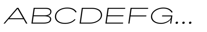 Palo Nuevo Pro Ultra Exp ExtraLight Italic Font UPPERCASE