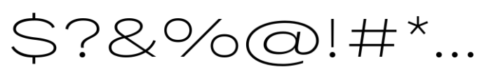 Palo Nuevo Pro Ultra Expanded ExtraLight Font OTHER CHARS