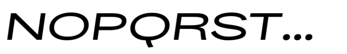 Palo Nuevo Pro Ultra Expanded Medium Italic Font UPPERCASE