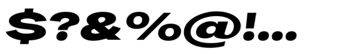 Palo Nuevo Ultra Expanded ExtraBold Italic Font OTHER CHARS