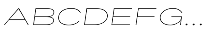 Palo Nuevo Ultra Expanded Thin Italic Font UPPERCASE