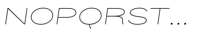 Palo Nuevo Ultra Expanded Thin Italic Font UPPERCASE