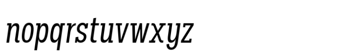 Palo Slab Comp Italic Font LOWERCASE