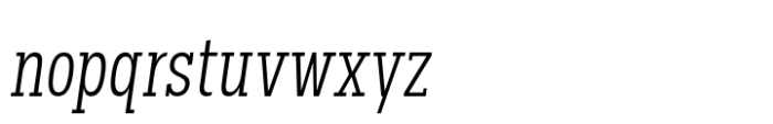 Palo Slab Comp Light Oblique Font LOWERCASE