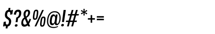 Palo Slab Comp Medium Oblique Font OTHER CHARS