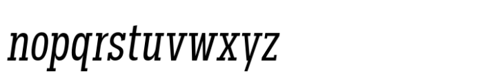 Palo Slab Comp Oblique Font LOWERCASE