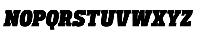 Palo Slab Condensed Black Oblique Font UPPERCASE