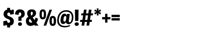 Palo Slab Condensed Bold Font OTHER CHARS