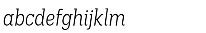 Palo Slab Condensed Light Italic FONT