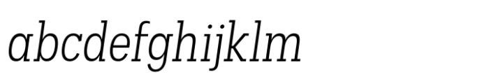 Palo Slab Condensed Light Oblique FONT