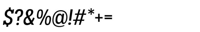 Palo Slab Condensed Medium Oblique Font OTHER CHARS