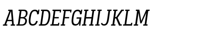 Palo Slab Condensed Oblique Font UPPERCASE