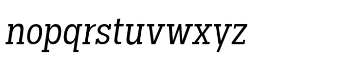 Palo Slab Condensed Oblique Font LOWERCASE