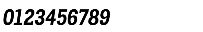 Palo Slab Condensed Semibold Oblique Font OTHER CHARS