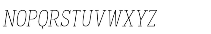 Palo Slab Condensed Thin Italic Font UPPERCASE