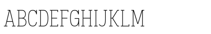 Palo Slab Condensed Thin Font UPPERCASE