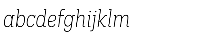 Palo Slab Condensed Xlight Italic FONT
