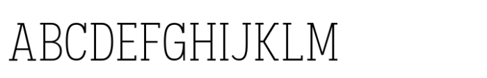Palo Slab Condensed Xlight Font UPPERCASE