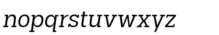 Palo Slab Oblique Font LOWERCASE