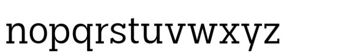 Palo Slab Regular Font LOWERCASE