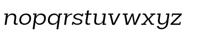Palo Slab Wide Italic Font LOWERCASE