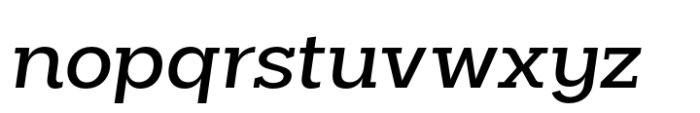 Palo Slab Wide Medium Italic Font LOWERCASE