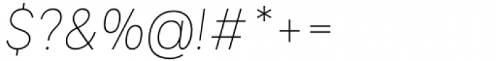 Palo Thin Italic Font OTHER CHARS