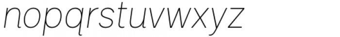 Palo Thin Italic Font LOWERCASE