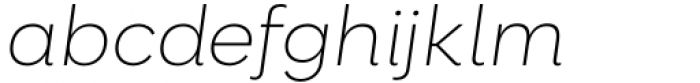 Palo Wide Extralight Italic Font LOWERCASE