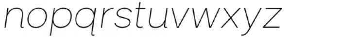 Palo Wide Thin Italic Font LOWERCASE